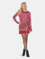 Sandrine Embroidered Sweater Dress - Red