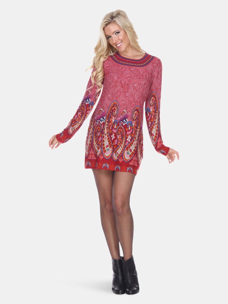 Sandrine Embroidered Sweater Dress