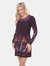 Sandrine Embroidered Sweater Dress - Purple