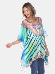 Short Caftan with Tie-up Neckline