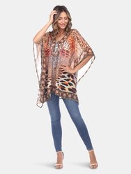 Short Caftan with Tie-up Neckline