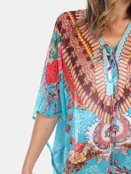 Short Caftan with Tie-up Neckline