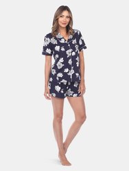 Short Sleeve Floral Pajama Set