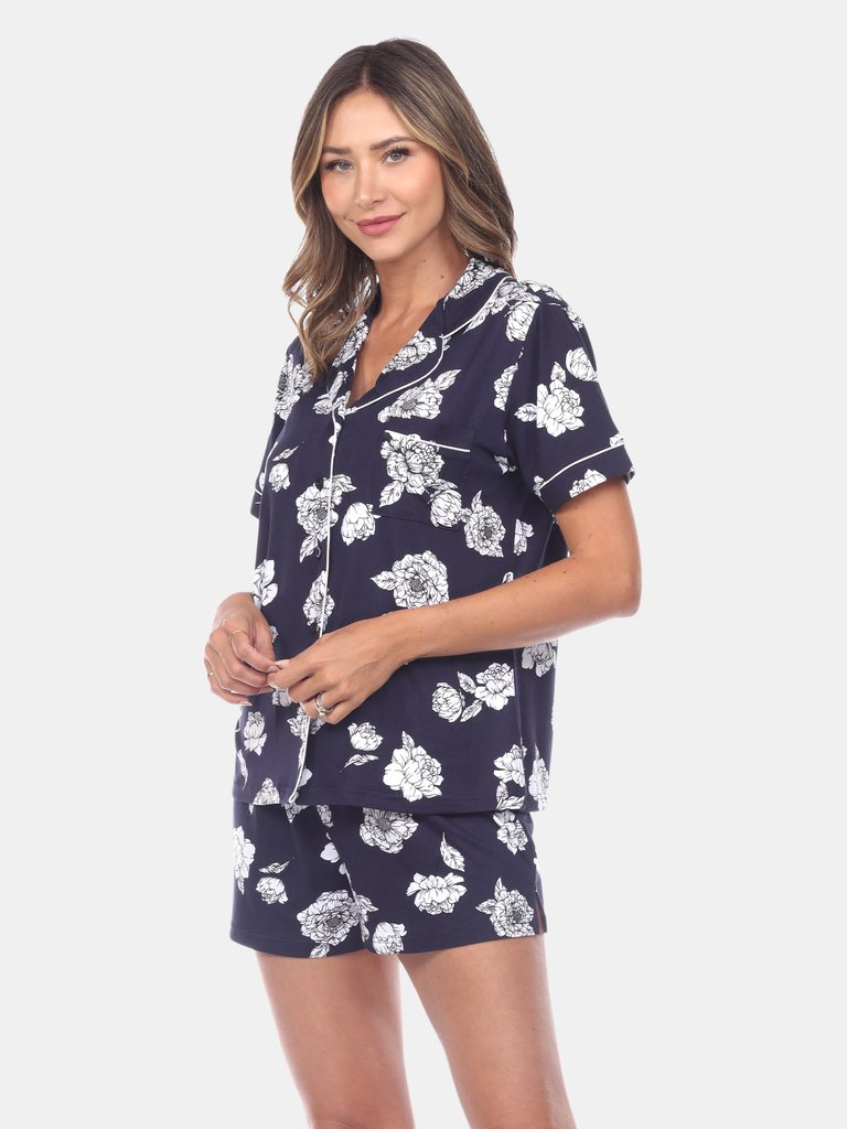 Short Sleeve Floral Pajama Set