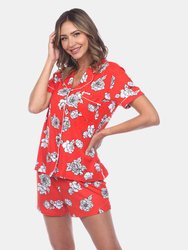 Short Sleeve Floral Pajama Set