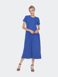 Short Sleeve Maxi Dress - Royal