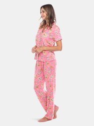 Short Sleeve & Pants Tropical Pajama Set