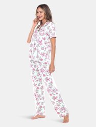 Short Sleeve & Pants Tropical Pajama Set