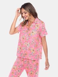 Short Sleeve & Pants Tropical Pajama Set