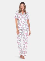 Short Sleeve & Pants Tropical Pajama Set