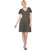 Short Sleeve V-Neck Tiered Dress - Olive