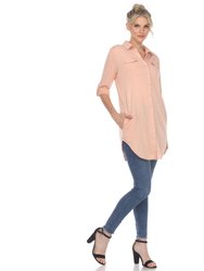 Stretchy Button-Down Tunic