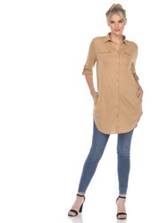 Stretchy Button-Down Tunic