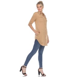 Stretchy Button-Down Tunic