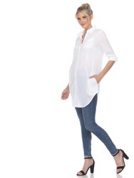 Stretchy Button-Down Tunic