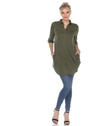 Stretchy Button-Down Tunic