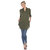 Stretchy Button-Down Tunic - Olive