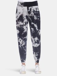 Tie Dye Harem Pants - Black