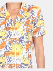 Tropical Print Pajama Set