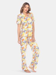 Tropical Print Pajama Set