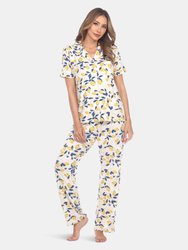 Tropical Print Pajama Set