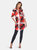 Women Plaid Tunic Shirt - Red/Black