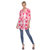 Women Plaid Tunic Shirt - Pink/White