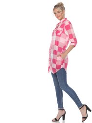 Women Plaid Tunic Shirt