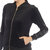 Women's 2-Piece Velour With Faux Leather Stripe Tracksuit