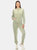 Women's 2-Piece Velour With Faux Leather Stripe Tracksuit