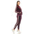 Women's 2-Piece Velour With Faux Leather Stripe Tracksuit