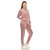 Women's 2-Piece Velour With Faux Leather Stripe Tracksuit