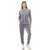 Women's 2-Piece Velour With Faux Leather Stripe Tracksuit