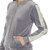 Women's 2-Piece Velour With Faux Leather Stripe Tracksuit