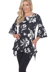 Women's Blanche Tunic Top - Black