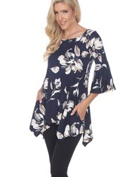 Women's Blanche Tunic Top - Navy