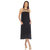 Women's Braided Strap Midi Dress - Black