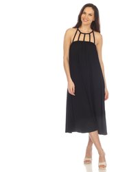 Women's Braided Strap Midi Dress