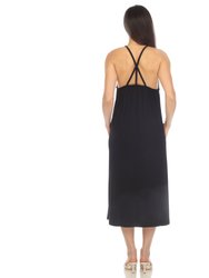 Women's Braided Strap Midi Dress