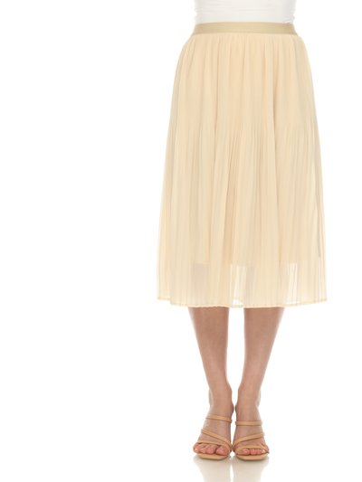 White Mark Women's Chiffon Pleated Midi Skirt product
