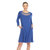 Women's Criss Cross Neckline Swing Midi Dress - Royal