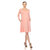 Women's Criss Cross Neckline Swing Midi Dress - Rose