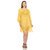 Women's Crocheted Fringed Trim Dress Cover Up - Yellow