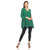 Women's Empire Waist V-Neck Tunic Top - Green