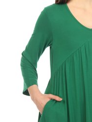 Women's Empire Waist V-Neck Tunic Top