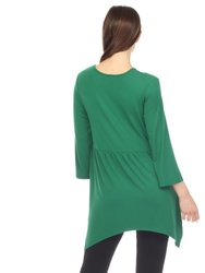 Women's Empire Waist V-Neck Tunic Top