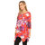 Women's Floral Scoop Neck Tunic Top With Pockets