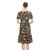 Women's Floral Short Sleeve Knee Length Dress