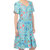 Women's Floral Short Sleeve Knee Length Dress