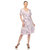 Women's Floral Short Sleeve Knee Length Dress - Lavender